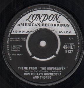 Don Costa's Orchestra And Chorus - Theme From The Unforgiven - 7 Inch