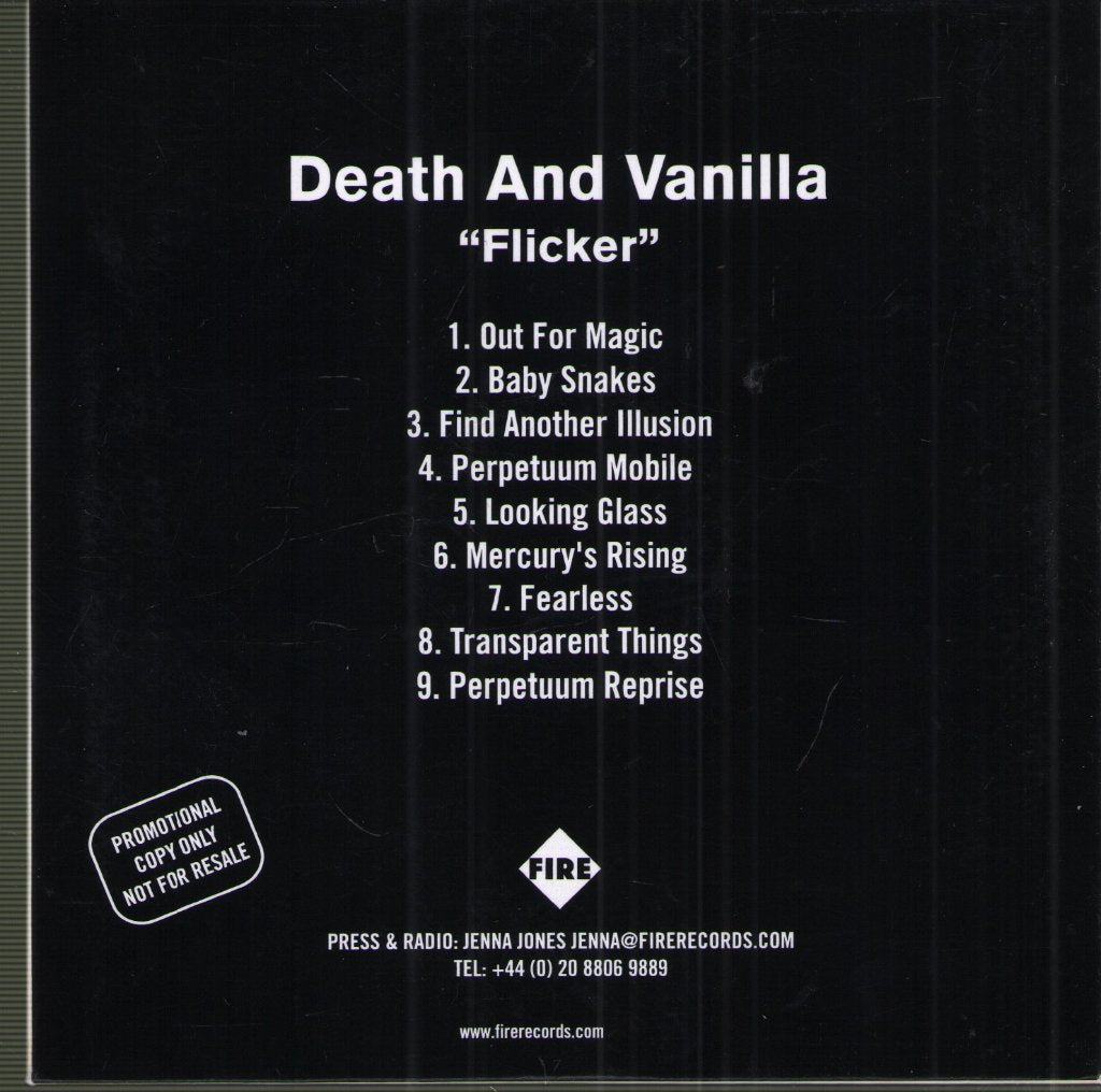 Death And Vanilla - Flicker - Cdr