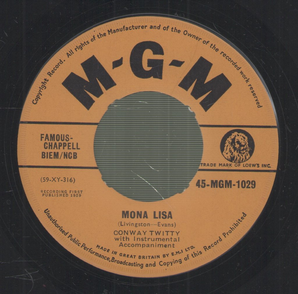 Conway Twitty - Mona Lisa - 7 Inch