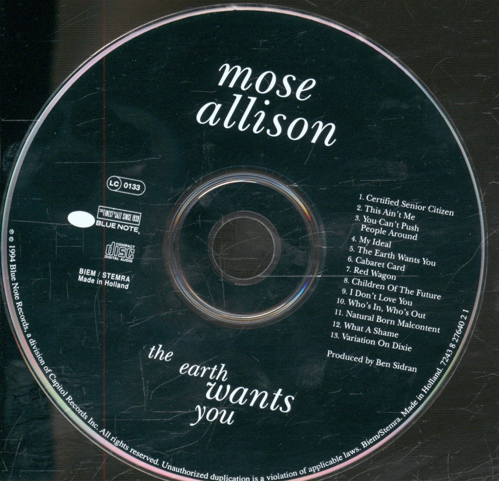 Mose Allison - Earth Wants You - Cd