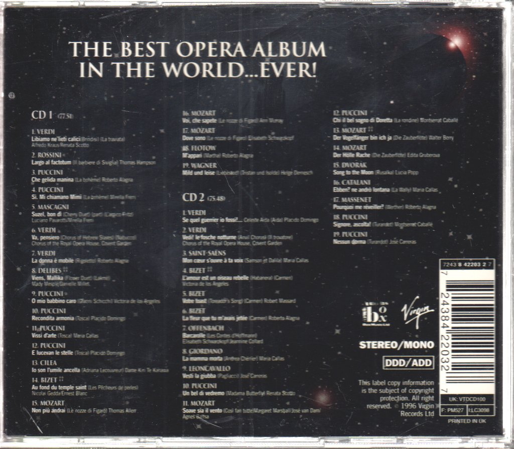 Various Artists - Best Opera Album In The World ... Ever! - Double Cd