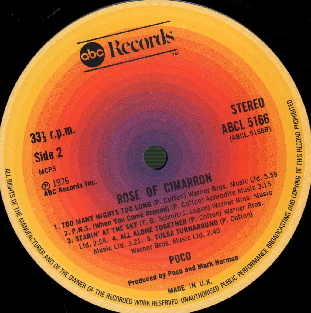 Poco - Rose Of Cimarron - Lp