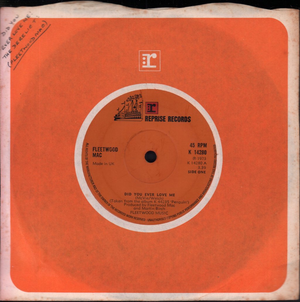 Fleetwood Mac - Did You Ever Love Me - 7 Inch