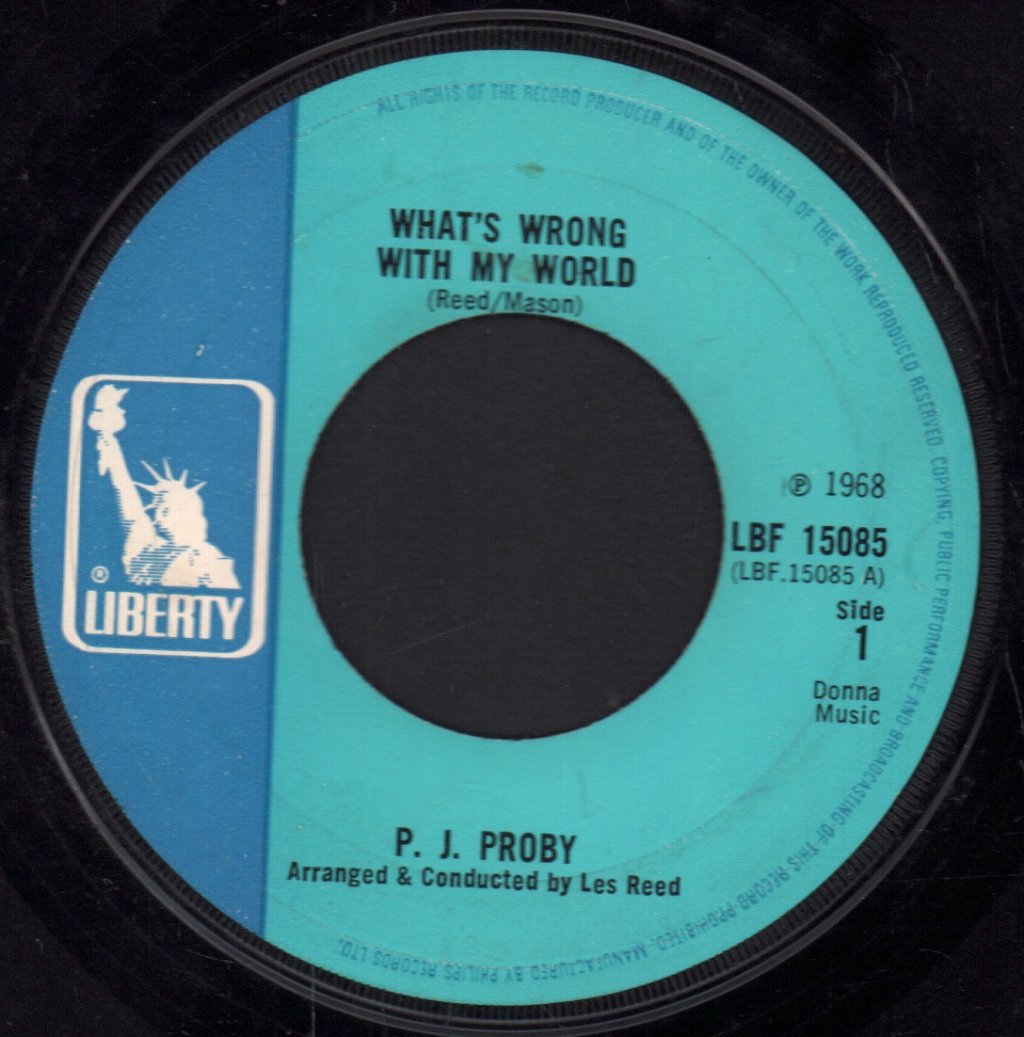 P.J. Proby - What's Wrong With My World - 7 Inch