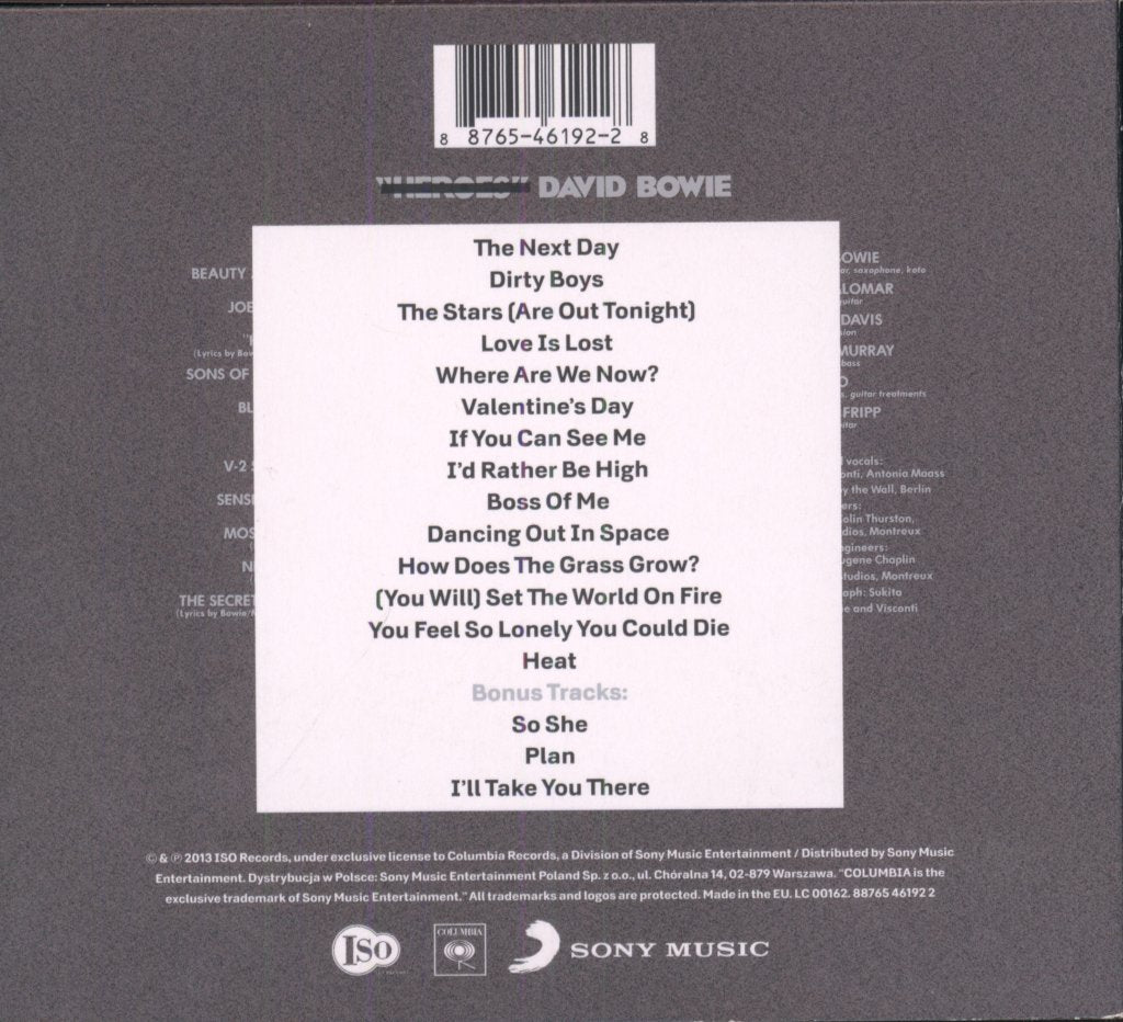 David Bowie - Next Day - Cd