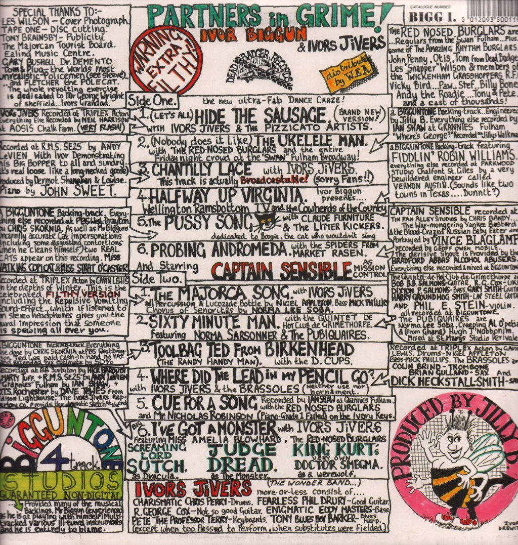 Ivor Biggun And Ivor's Jivers - Partners In Grime - Lp