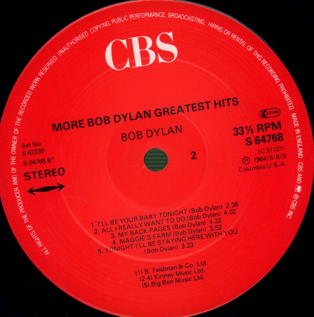 Bob Dylan - More Bob Dylan Greatest Hits - Double Lp