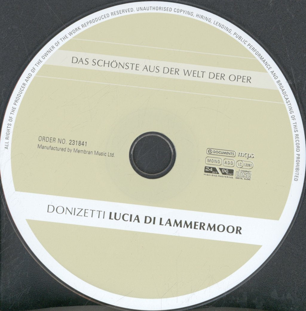 Various Artists - Donizetti - Lucia Di Lammermoor - Großer Querschnitt In Deutscher Sprache - Cd