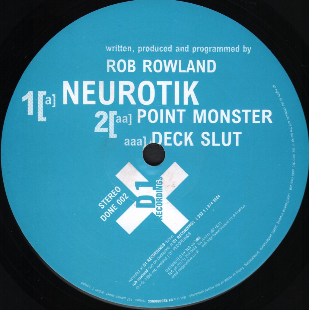 Rob Rowland - Neurotik - 12 Inch