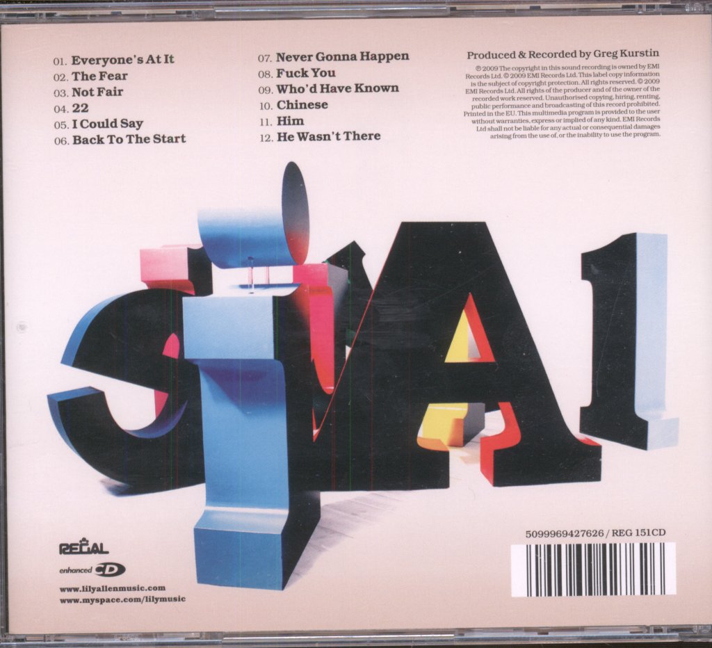 Lily Allen - It's Not Me, It's You - Cd