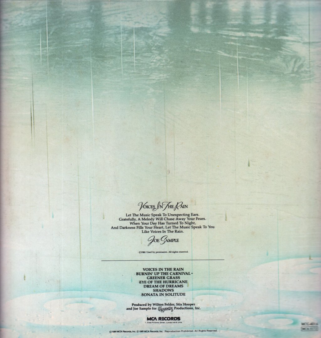 Joe Sample - Voices In The Rain - Lp