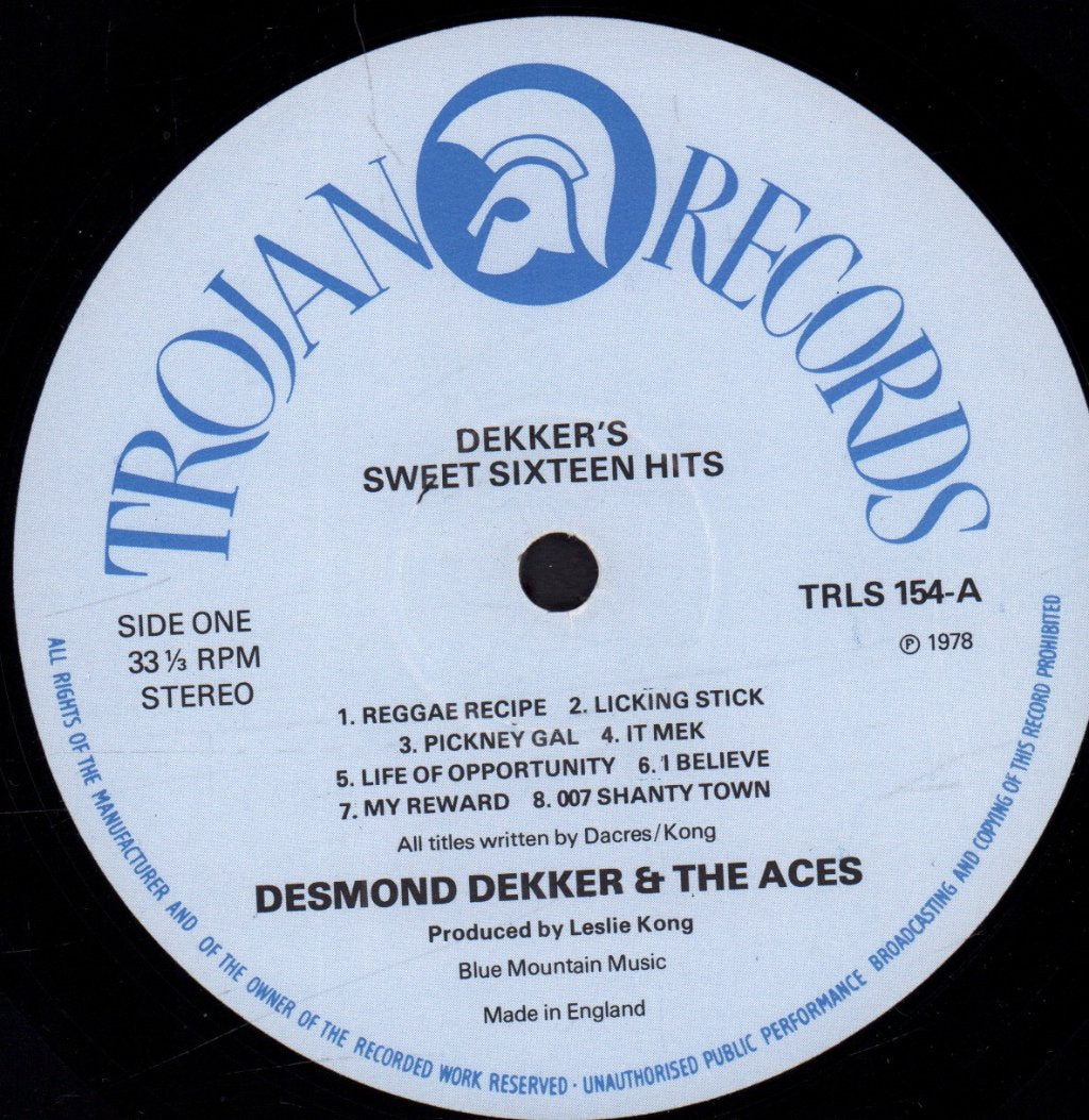 Desmond Dekker - Dekker's Sweet Sixteen Hits - Lp