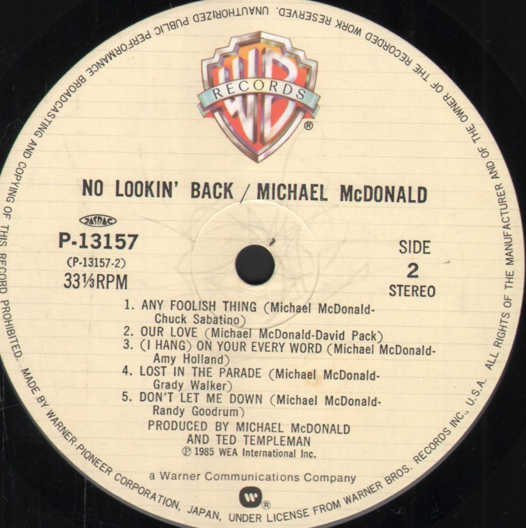 Michael McDonald - No Lookin' Back - Lp