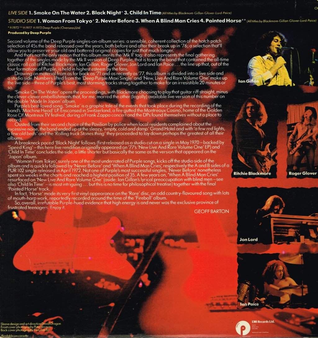 Deep Purple - Purple Singles Mark 2 - Lp