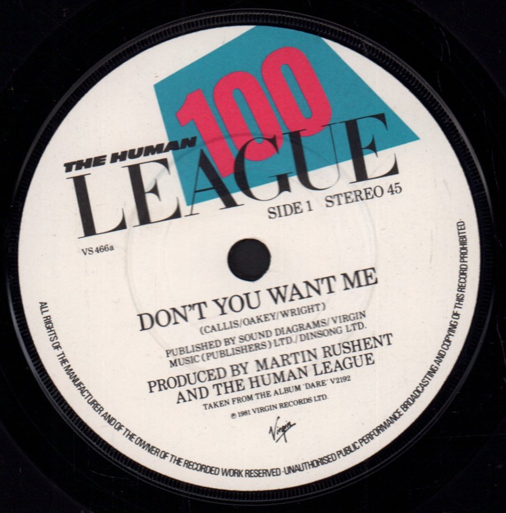 Human League - Don't You Want Me - 7 Inch