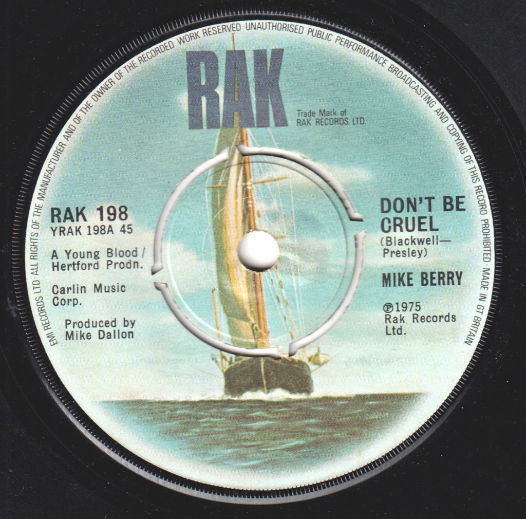 Mike Berry - Don't Be Cruel - 7 Inch