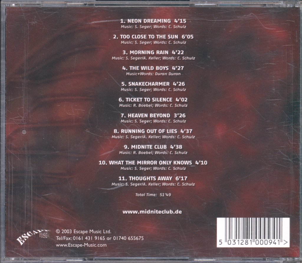Midnite Club - Running Out Of Lies - Cd