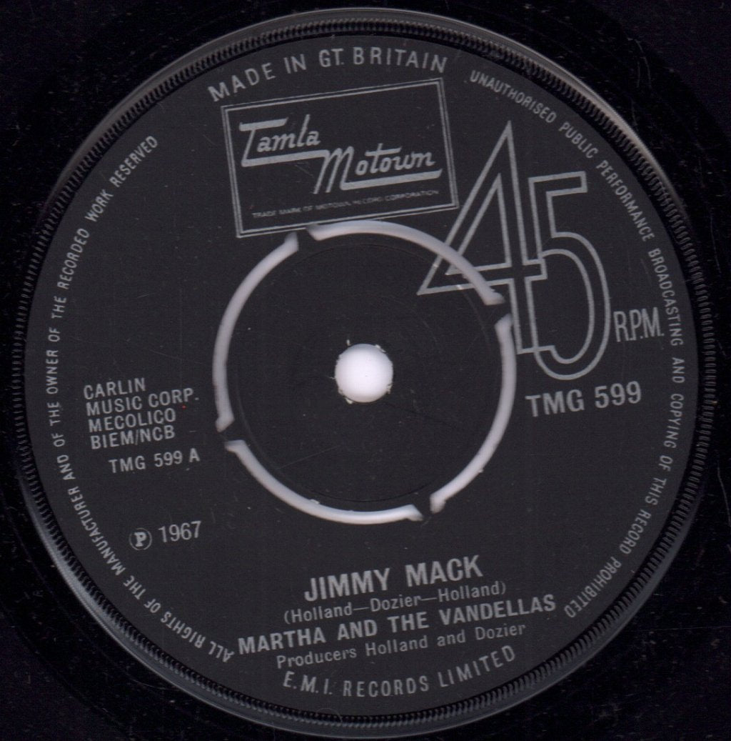 Martha Reeves And The Vandellas - Jimmy Mack - 7 Inch