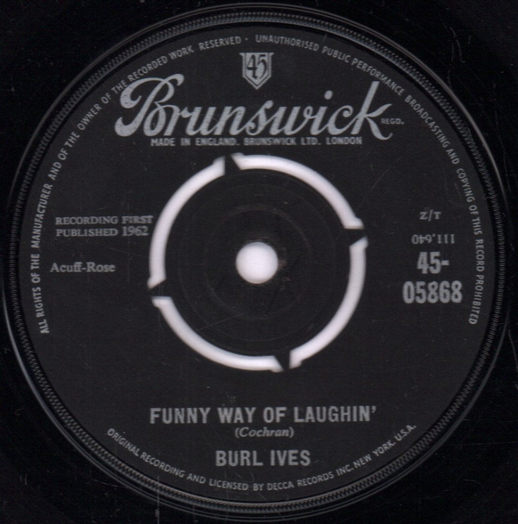 Burl Ives - Funny Way Of Laughin' - 7 Inch