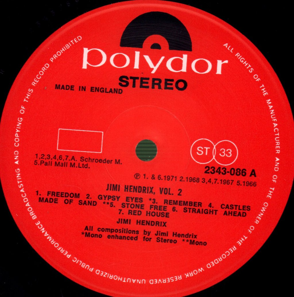 Jimi Hendrix - Vol 2 - Lp