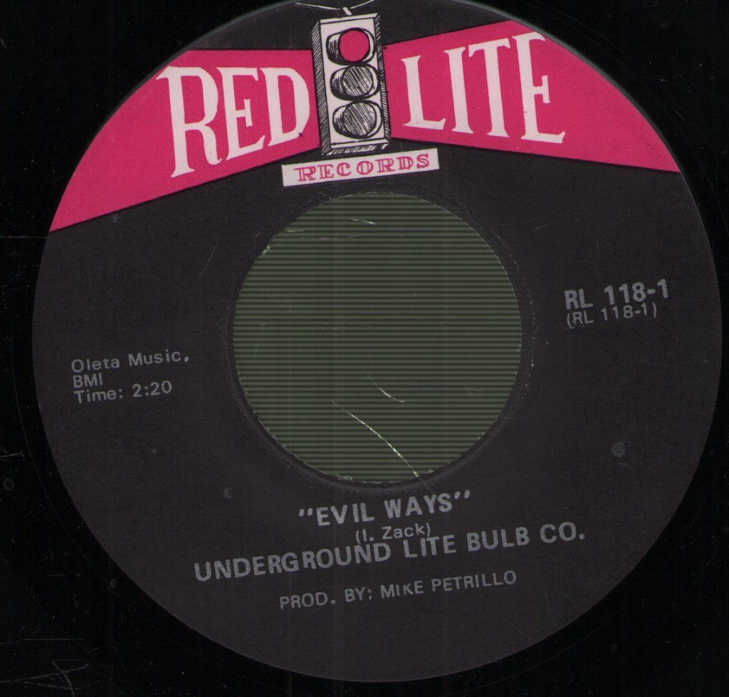Underground Lite Bulb Co - Happy People / Evil Ways - 7 Inch
