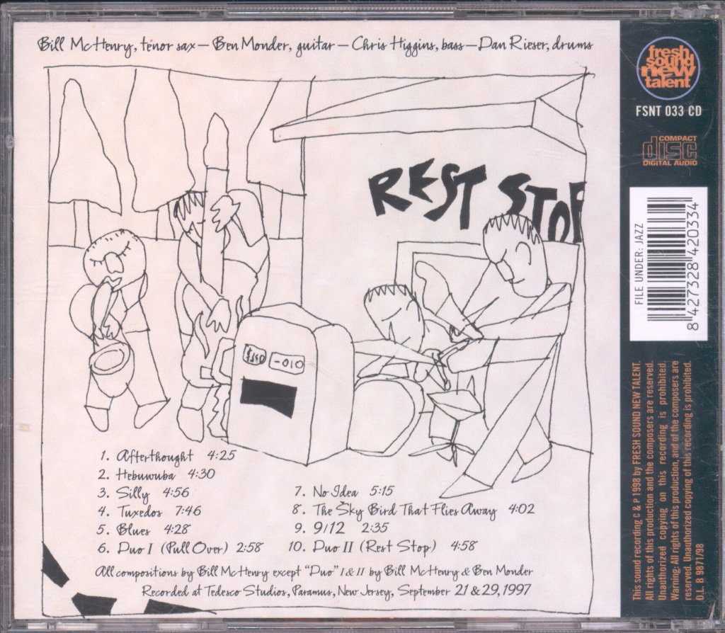 Bill McHenry Quartet - Rest Stop - Cd