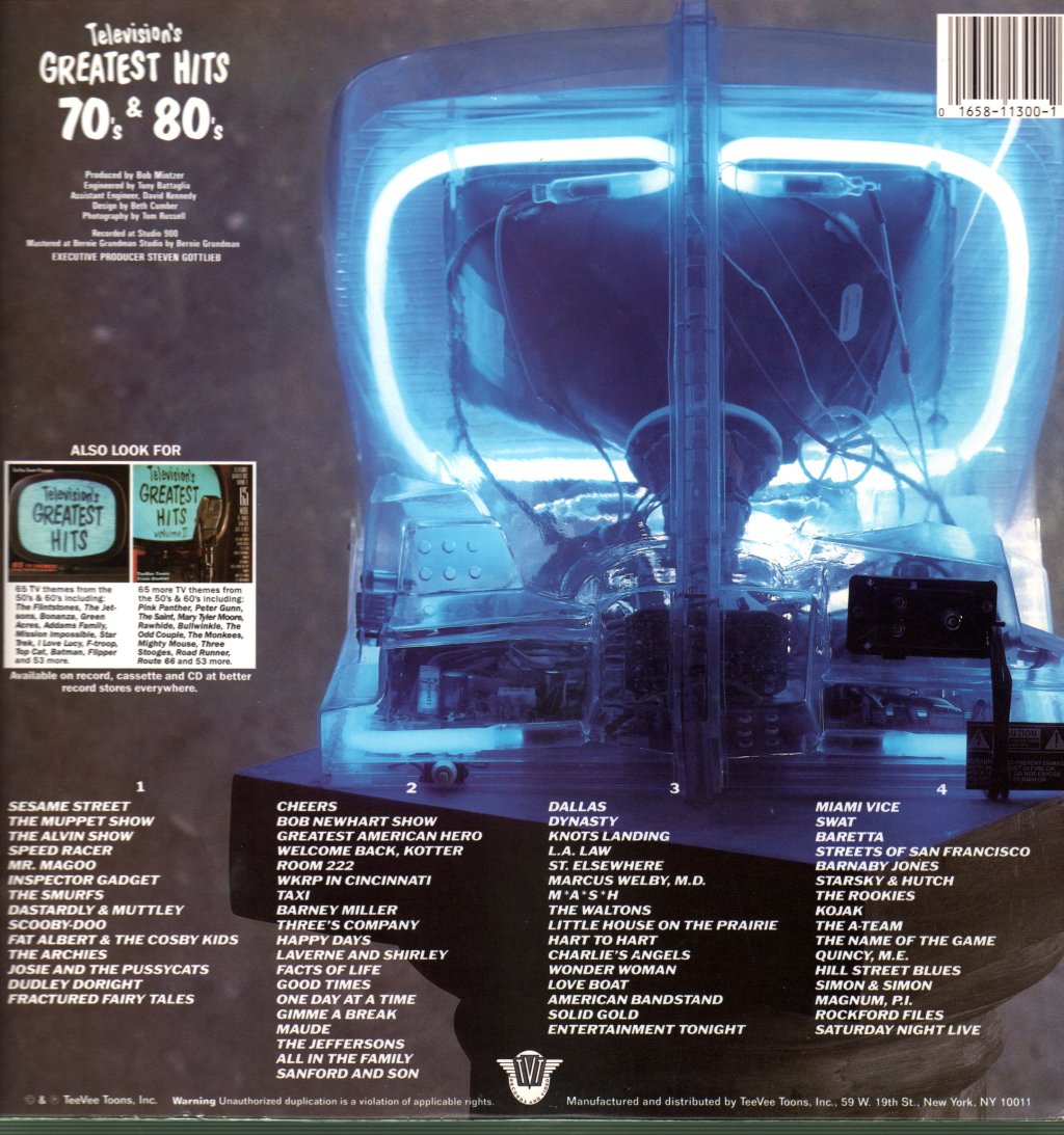 Various Artists - Television's Greatest Hits 70's & 80's - Double Lp