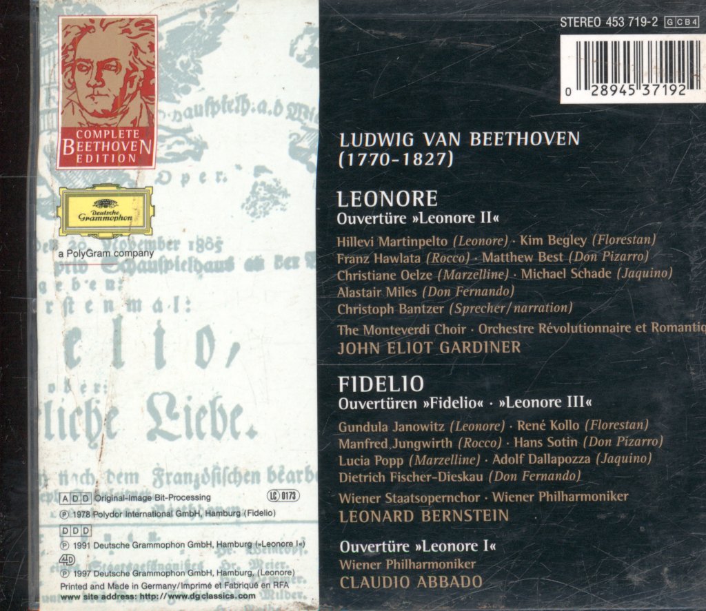 Various Artists - Beethoven -Leonore · Fidelio - Cd Set