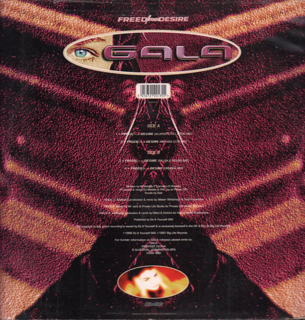 Gala - Freed From Desire - 12 Inch