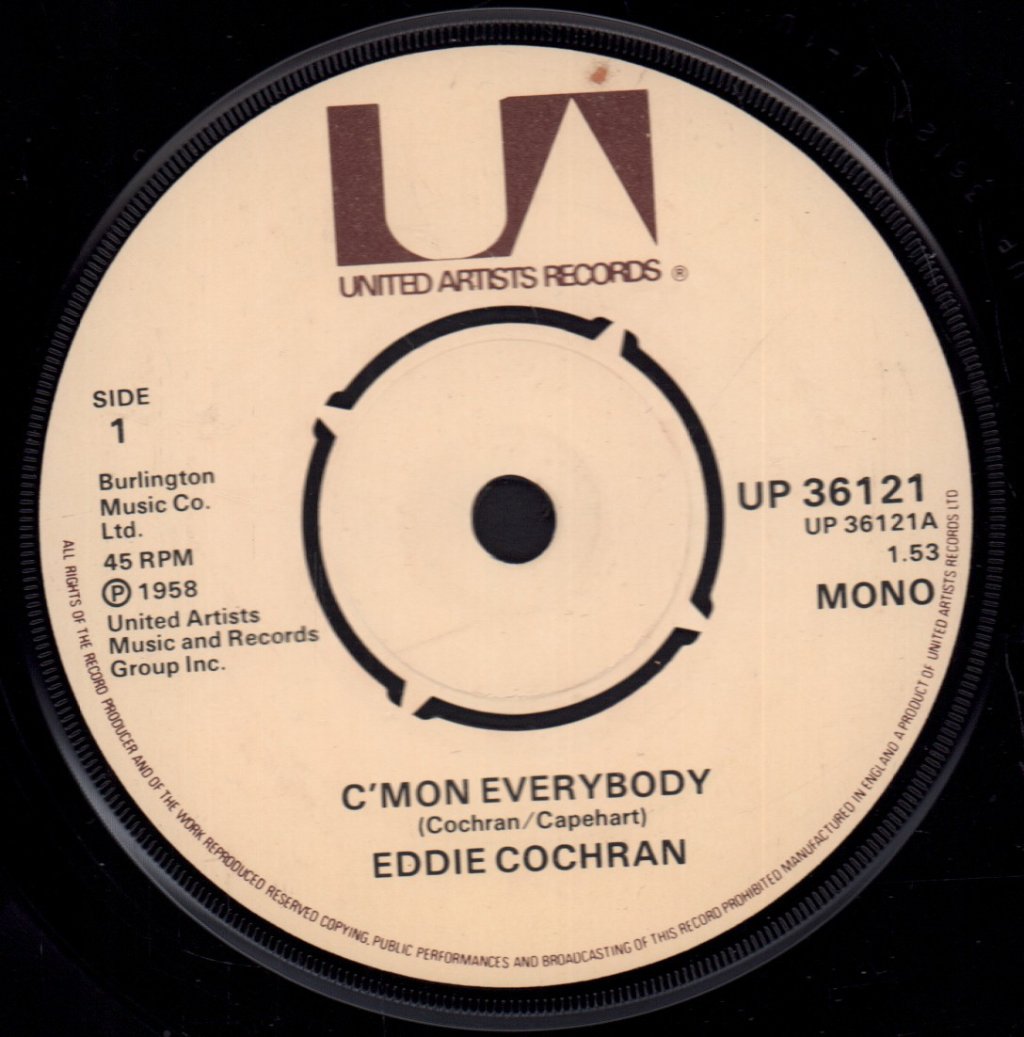 Eddie Cochran - C'mon Everybody - 7 Inch