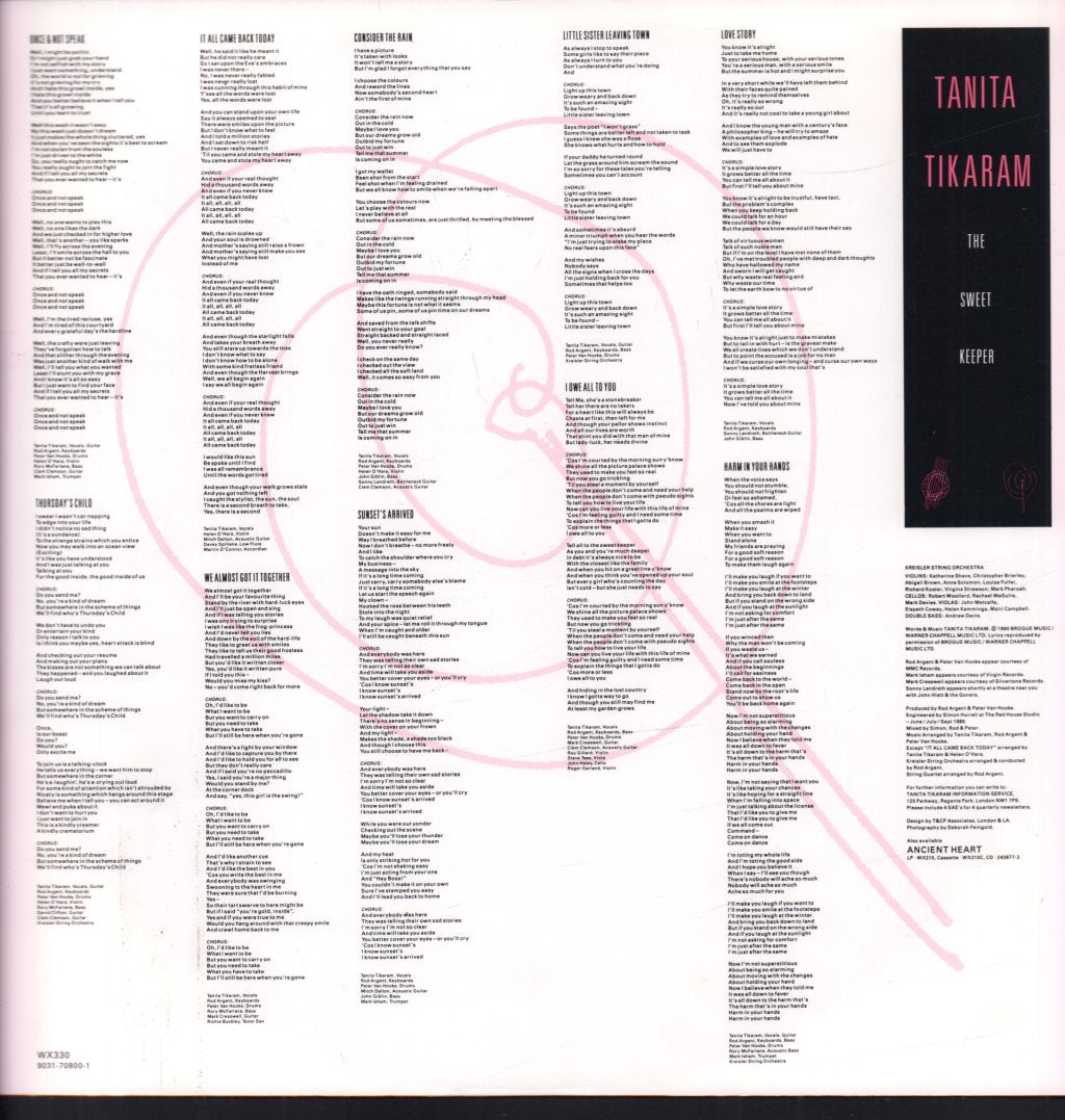 Tanita Tikaram - Sweet Keeper - Lp