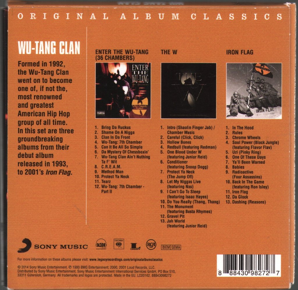 Wu-Tang Clan - Original Album Classics - Triple Cd
