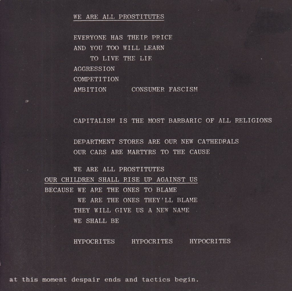 Pop Group - We Are All Prostitutes - 7 Inch