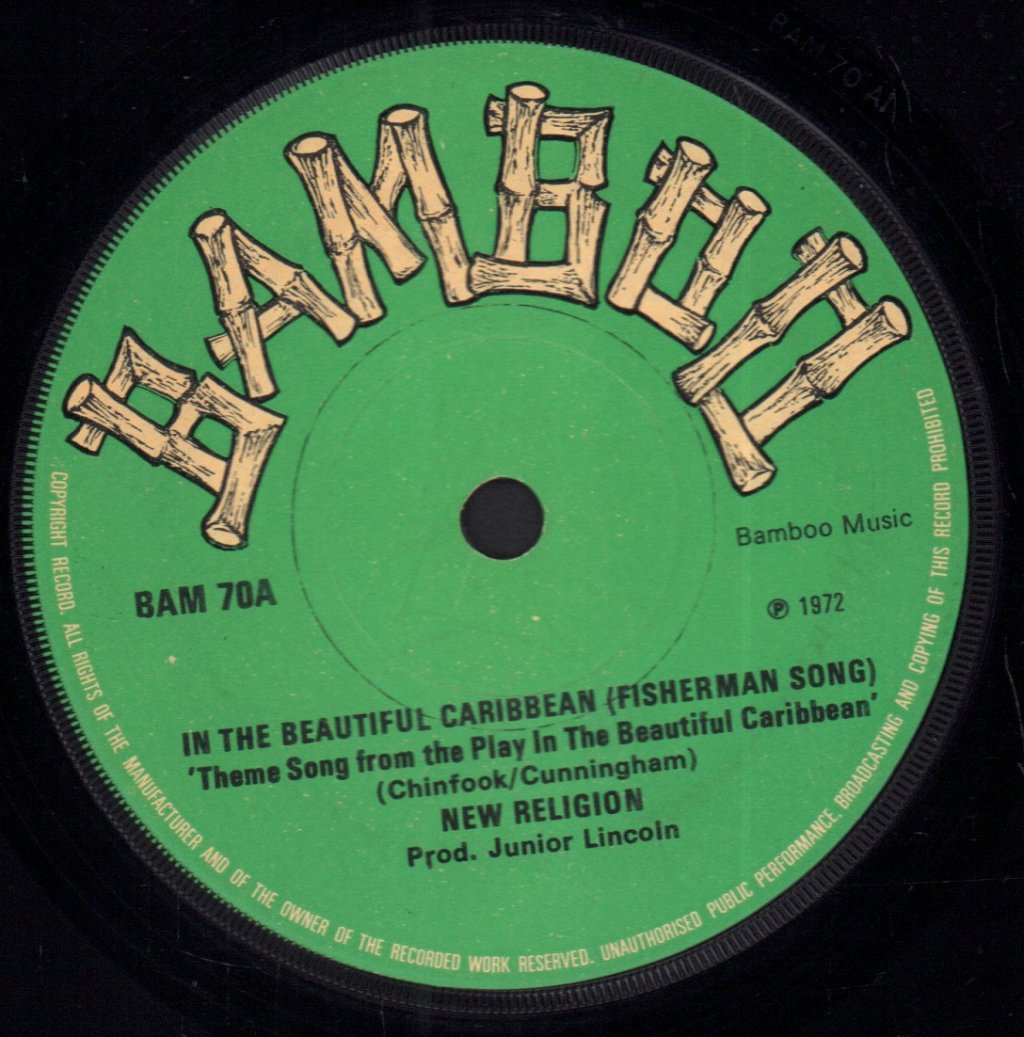 New Religion / Im And David With New Religion - In The Beautiful Caribbean (Fisherman Song) / Black Is Black - 7 Inch