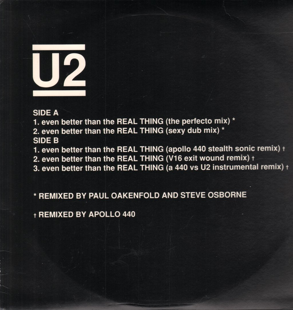 U2 - Even Better Than The Real Thing - Remixes - 12 Inch