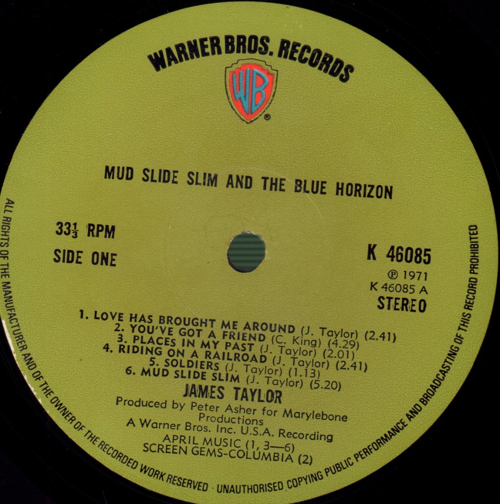 James Taylor - Mud Slide Slim And The Blue Horizon - Lp