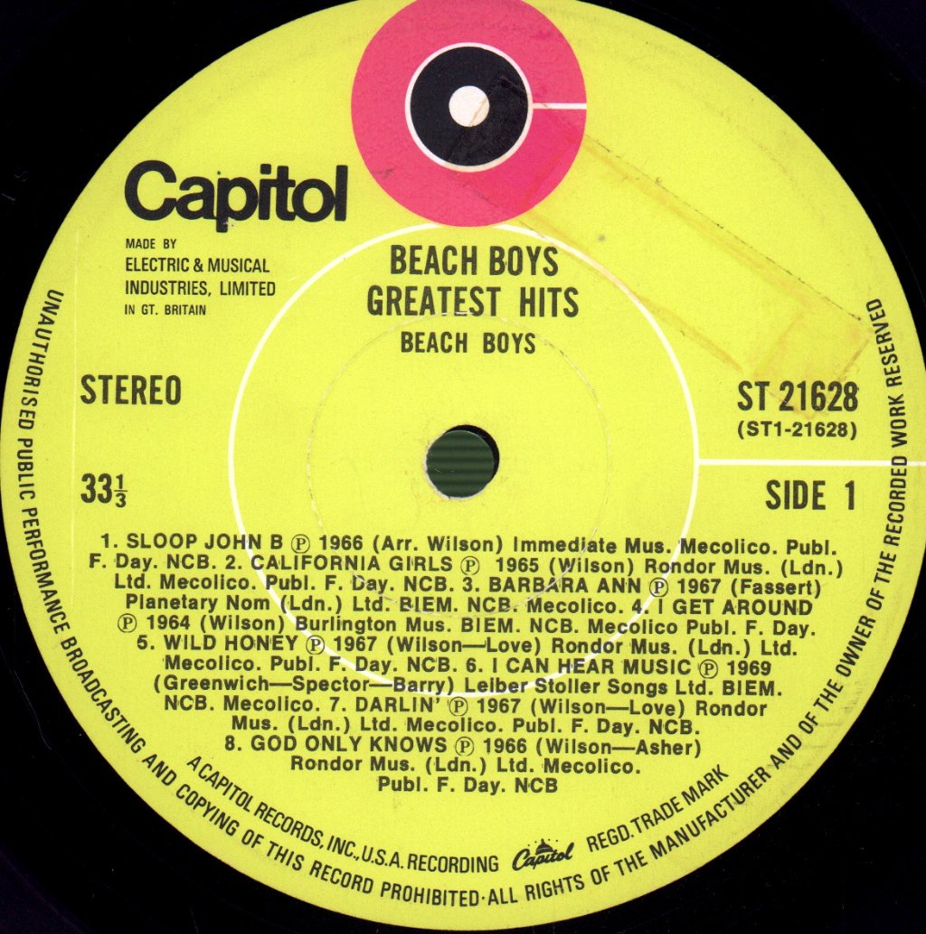 Beach Boys - Greatest Hits - Lp