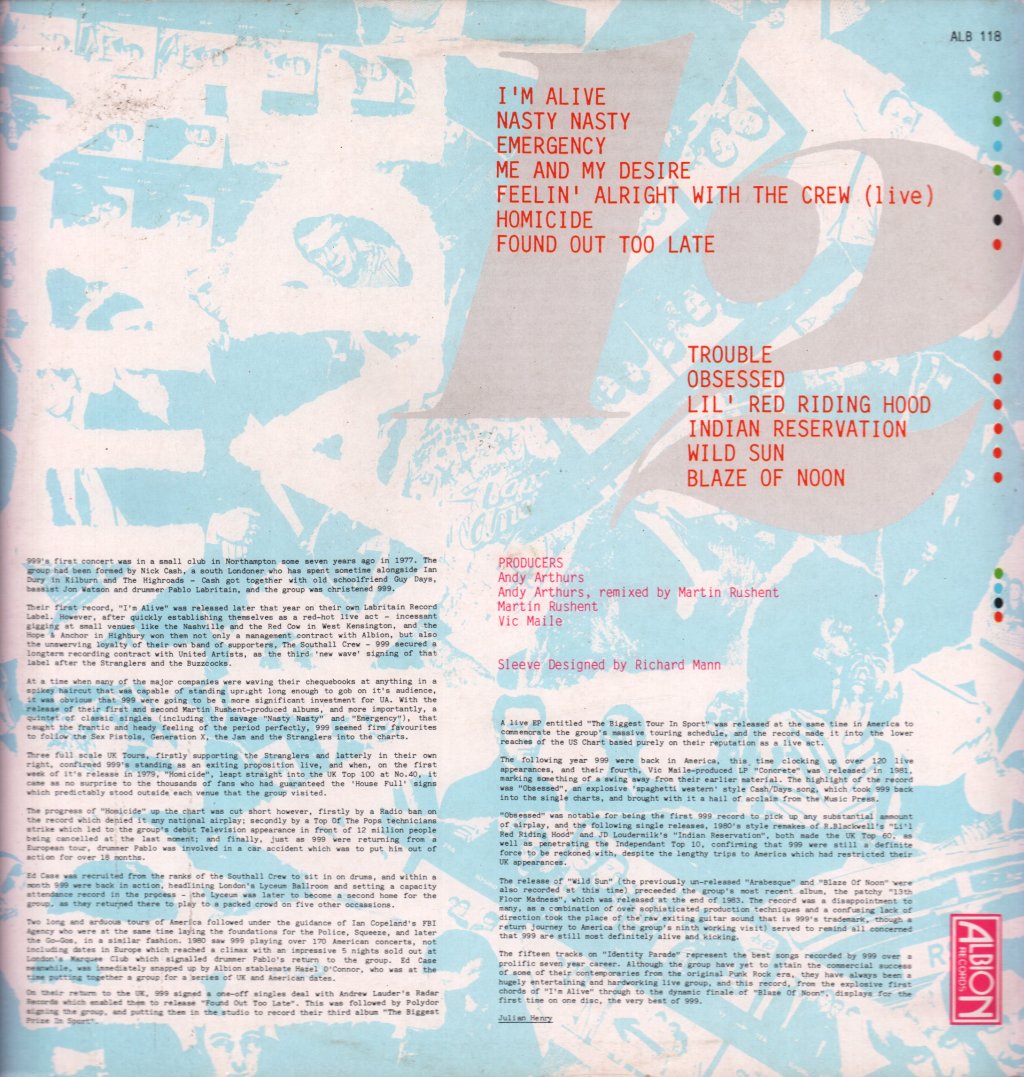 999 - Identity Parade - Lp