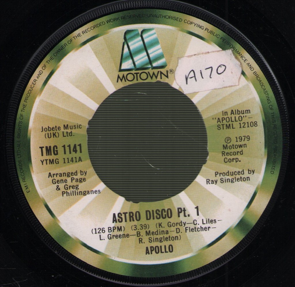 Apollo (soul) - Astro Disco Pt.1 / Astro Disco Pt.2 - 7 Inch