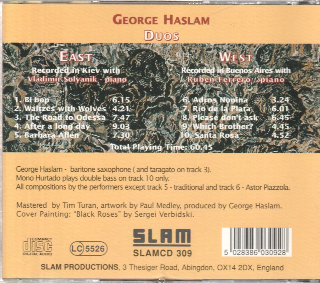 George Haslam - Duos East West - Cd