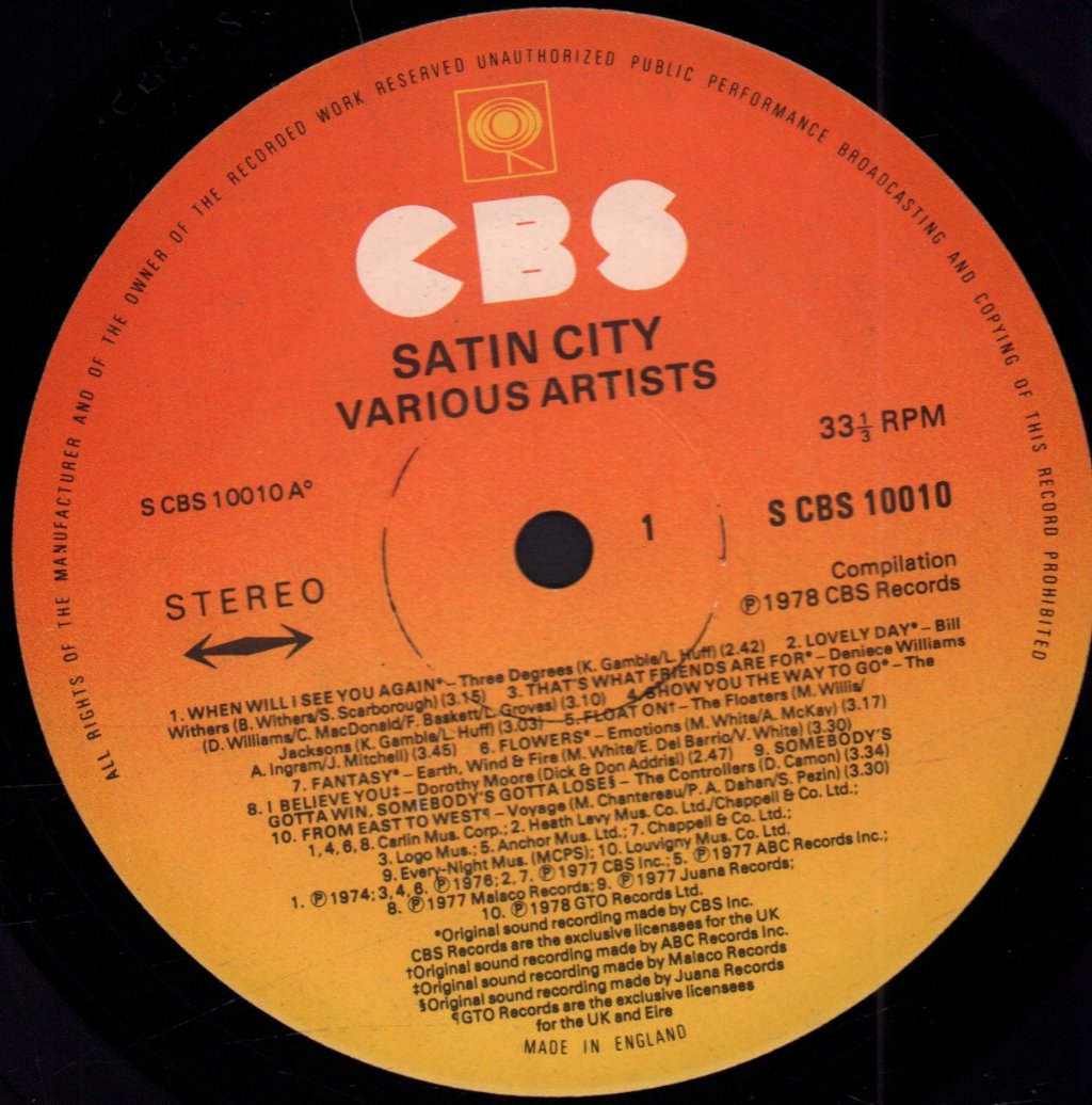 Various Artists - Satin City - Lp