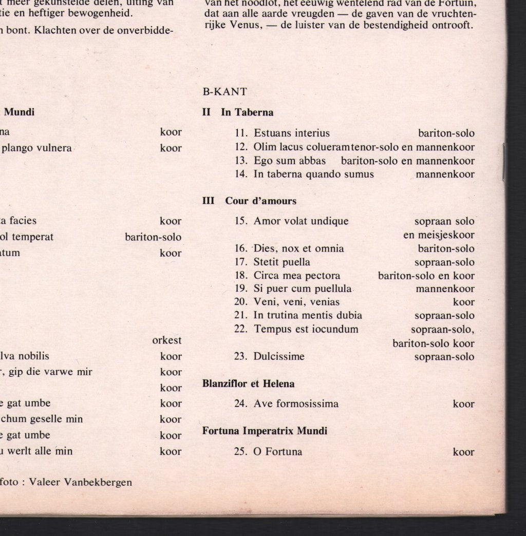 Ilona Van Brandt / Roland Bufkens / Jo Baert / Roger Leens - Carl Orff - Carmina Burana - Lp