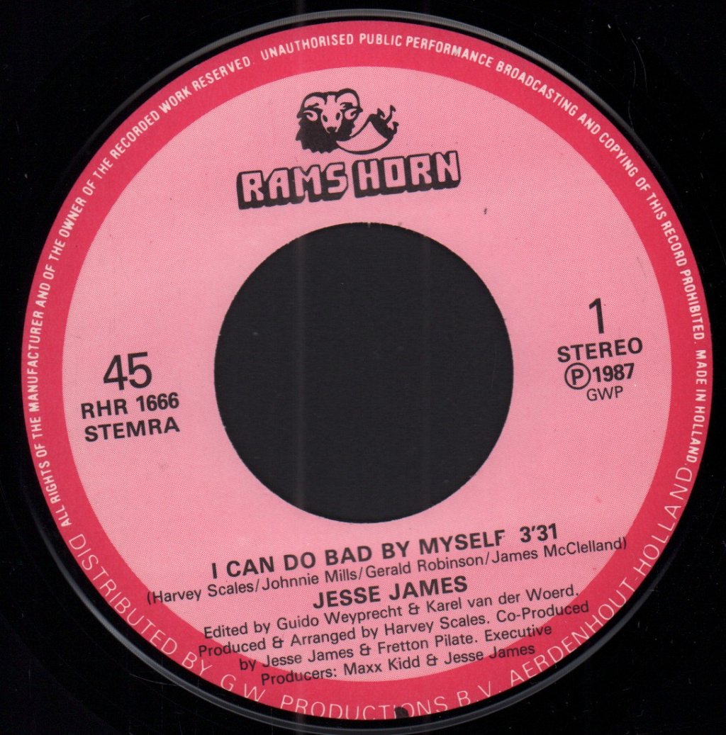 Jesse James - I Can Do Bad By Myself - 7 Inch
