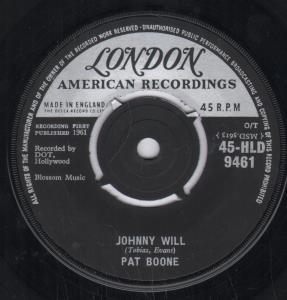 Pat Boone - Johnny Will - 7 Inch