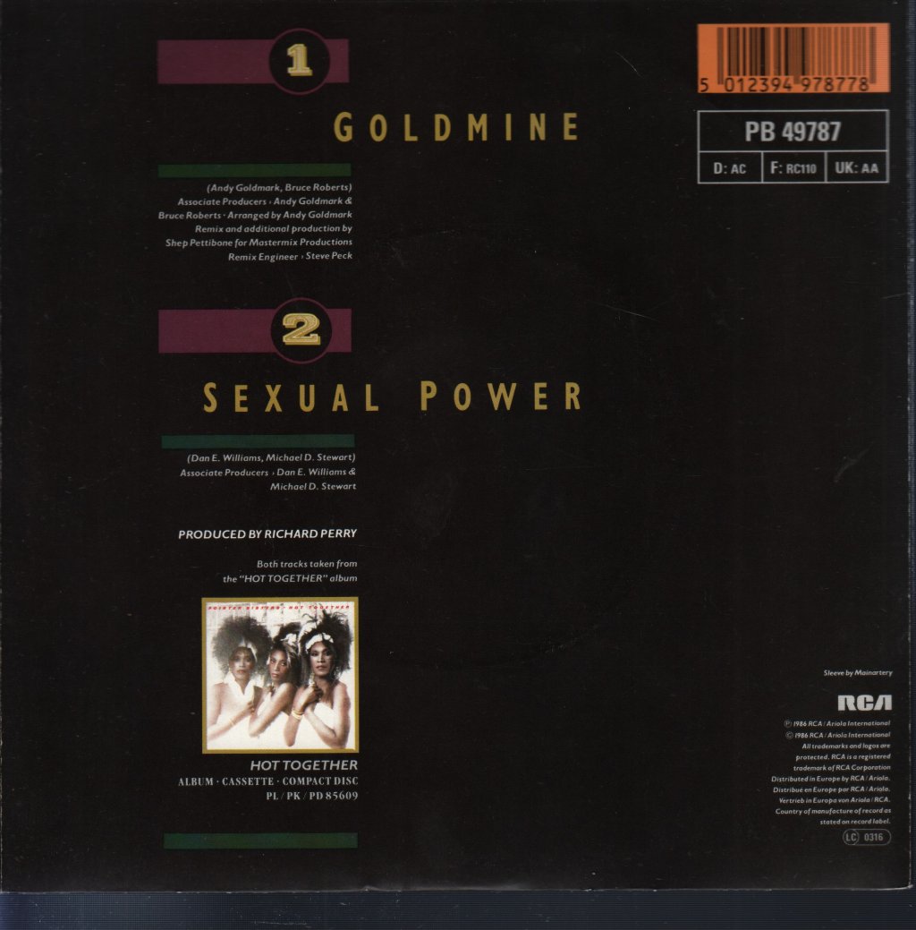 Pointer Sisters - Goldmine - 7 Inch