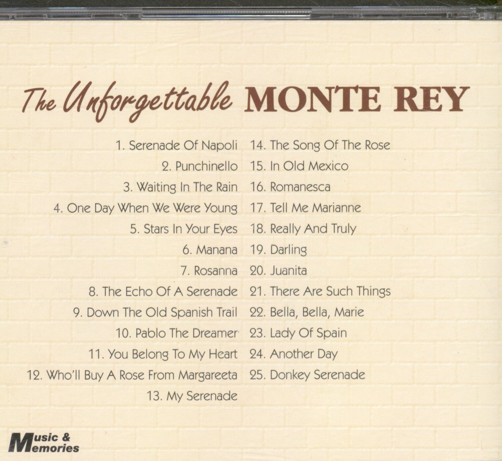 Monte Rey - Unforgettable Monte Ray - Cd