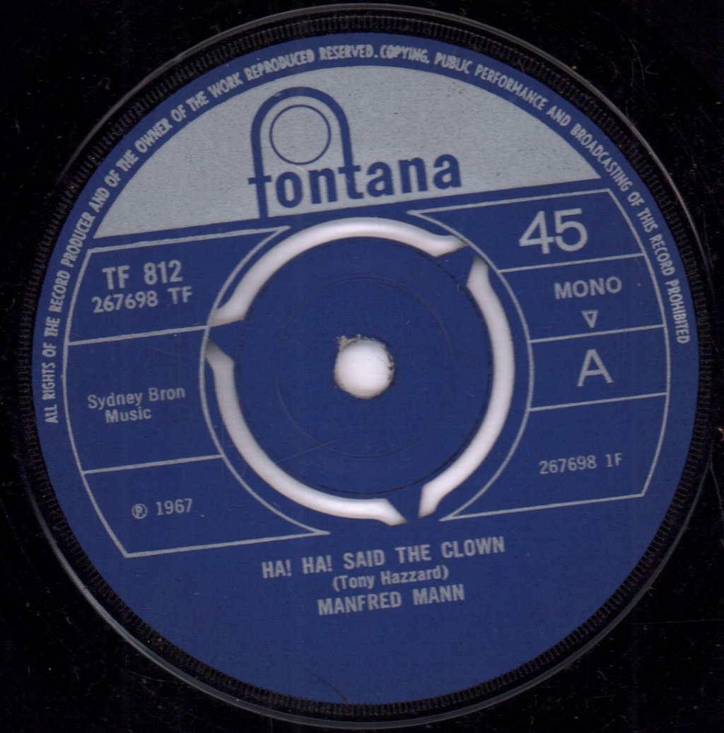 Manfred Mann - Ha! Ha! Said The Clown - 7 Inch