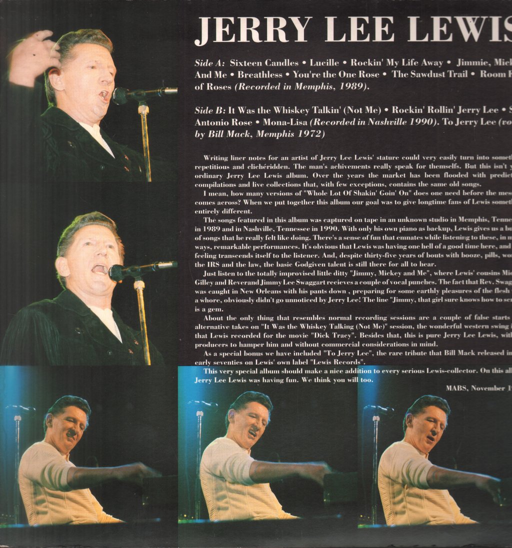 Jerry Lee Lewis - Jokes and Sings Mona Lisa - Lp