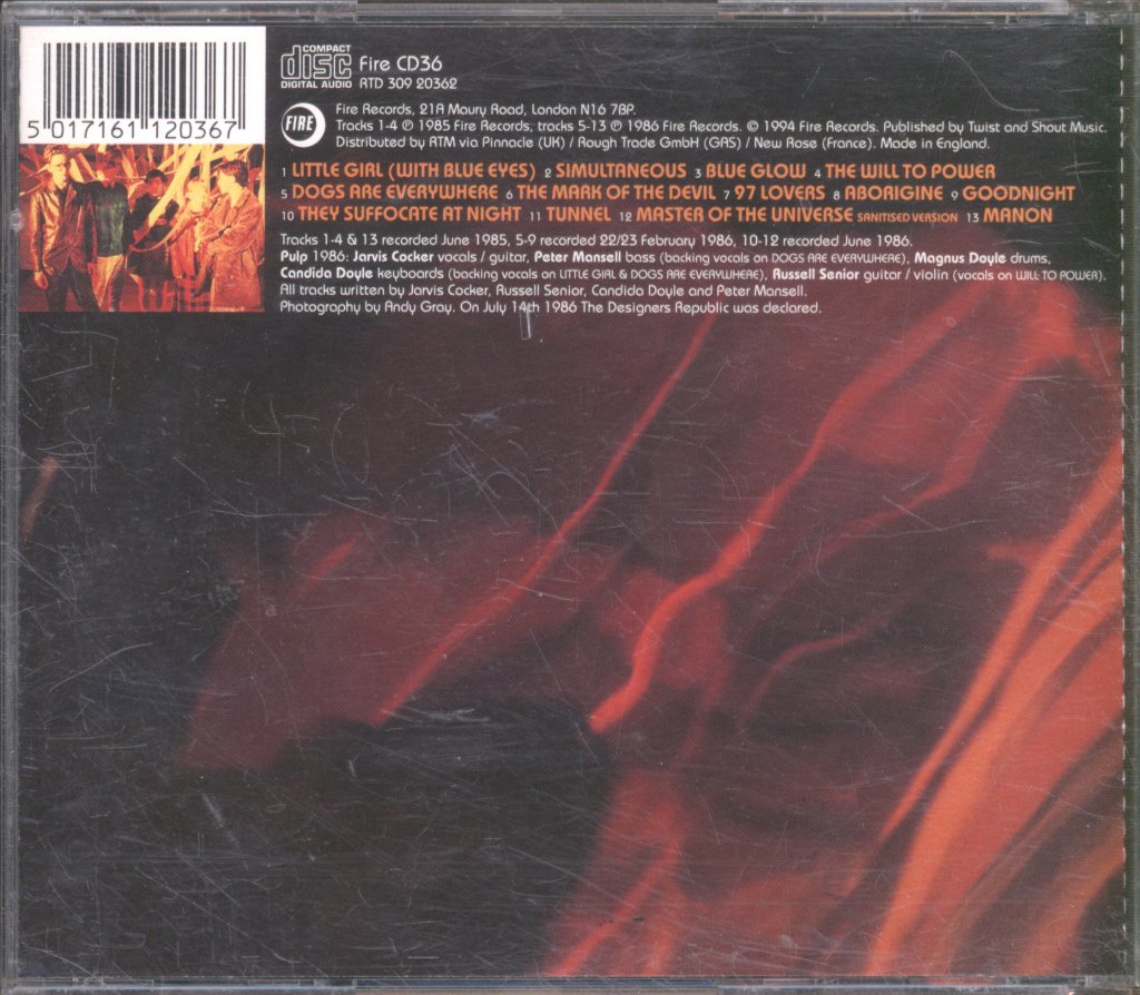 Pulp - Masters Of The Universe (Pulp On Fire 1985-86) - Cd