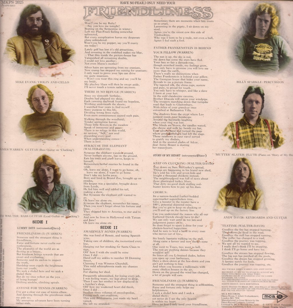 Stackridge - Friendliness - Lp
